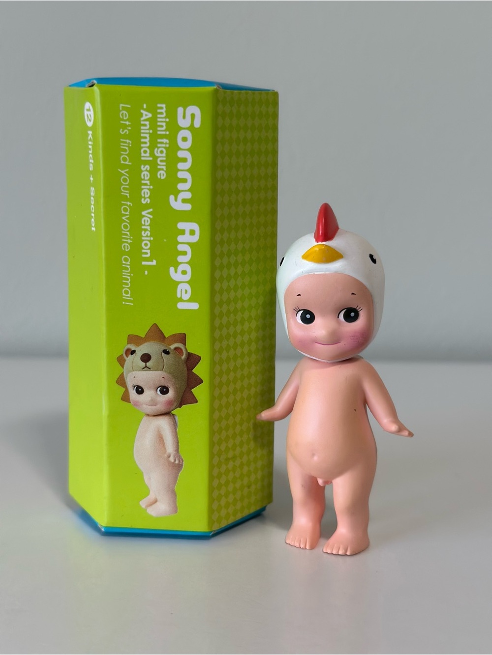 Sonny Angel Chick Mini Figure Doll - White & Red Chicken Hat